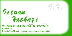 istvan hathazi business card